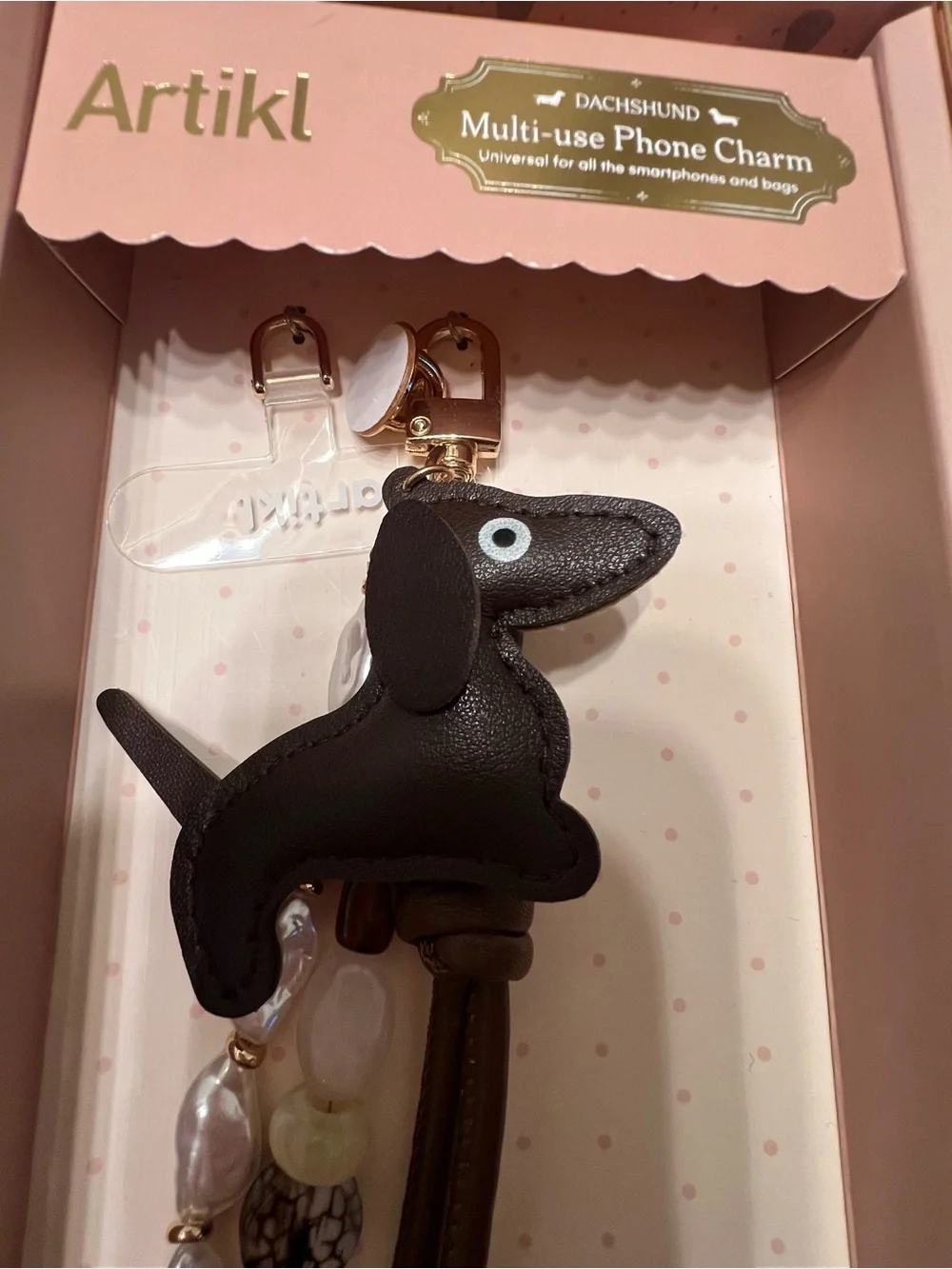Artikl Dachshund Phone Charm